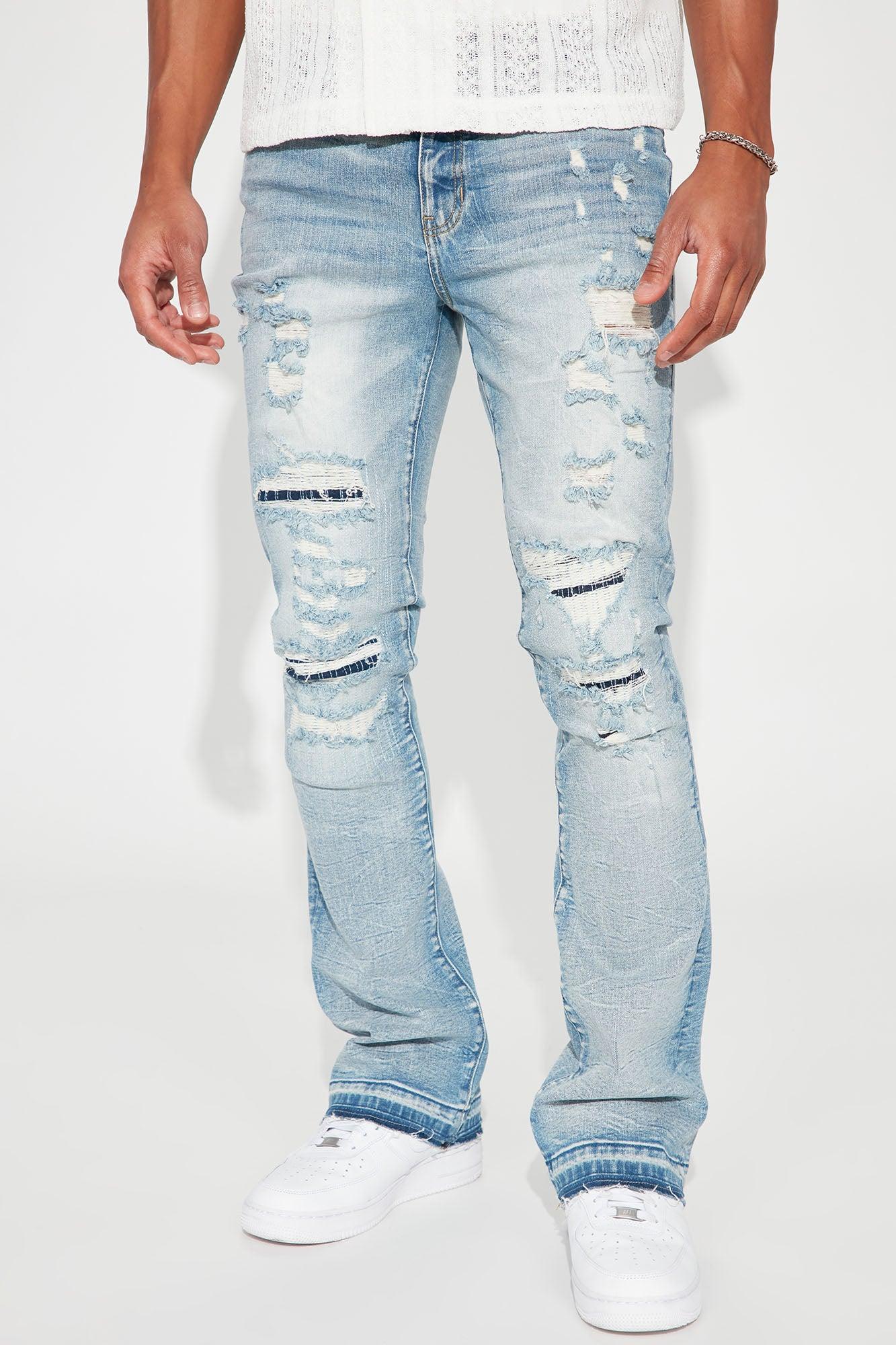 Undercover Slim Stacked Flare Jeans - Medium Blue Wash product image