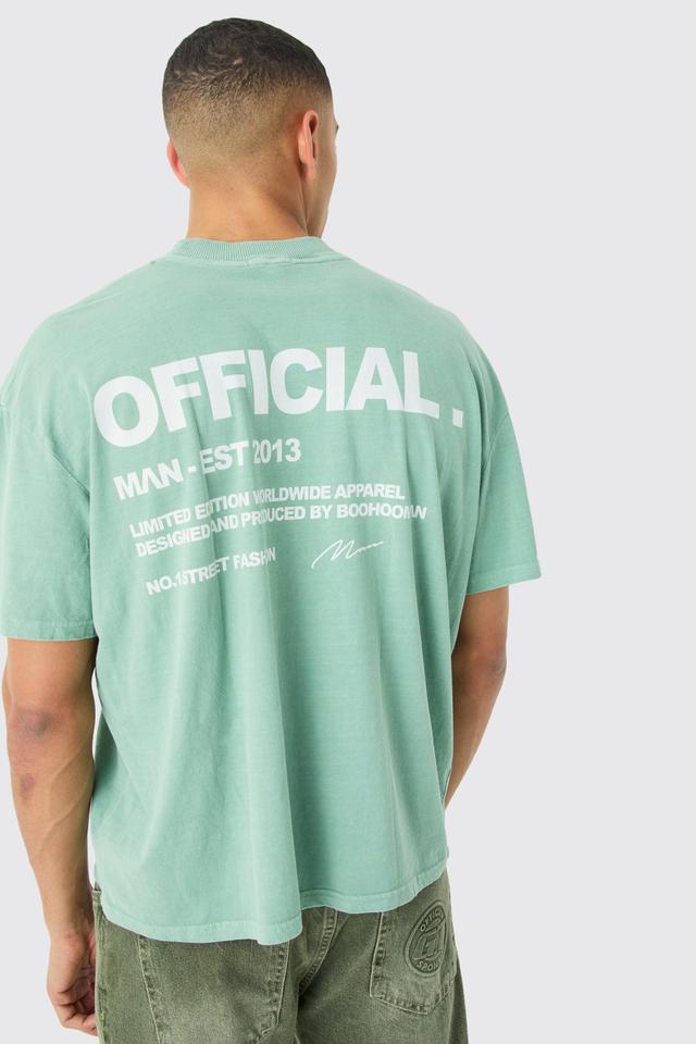 Oversized Boxy Washed Official Graphic T-shirt | boohooMAN USA Product Image