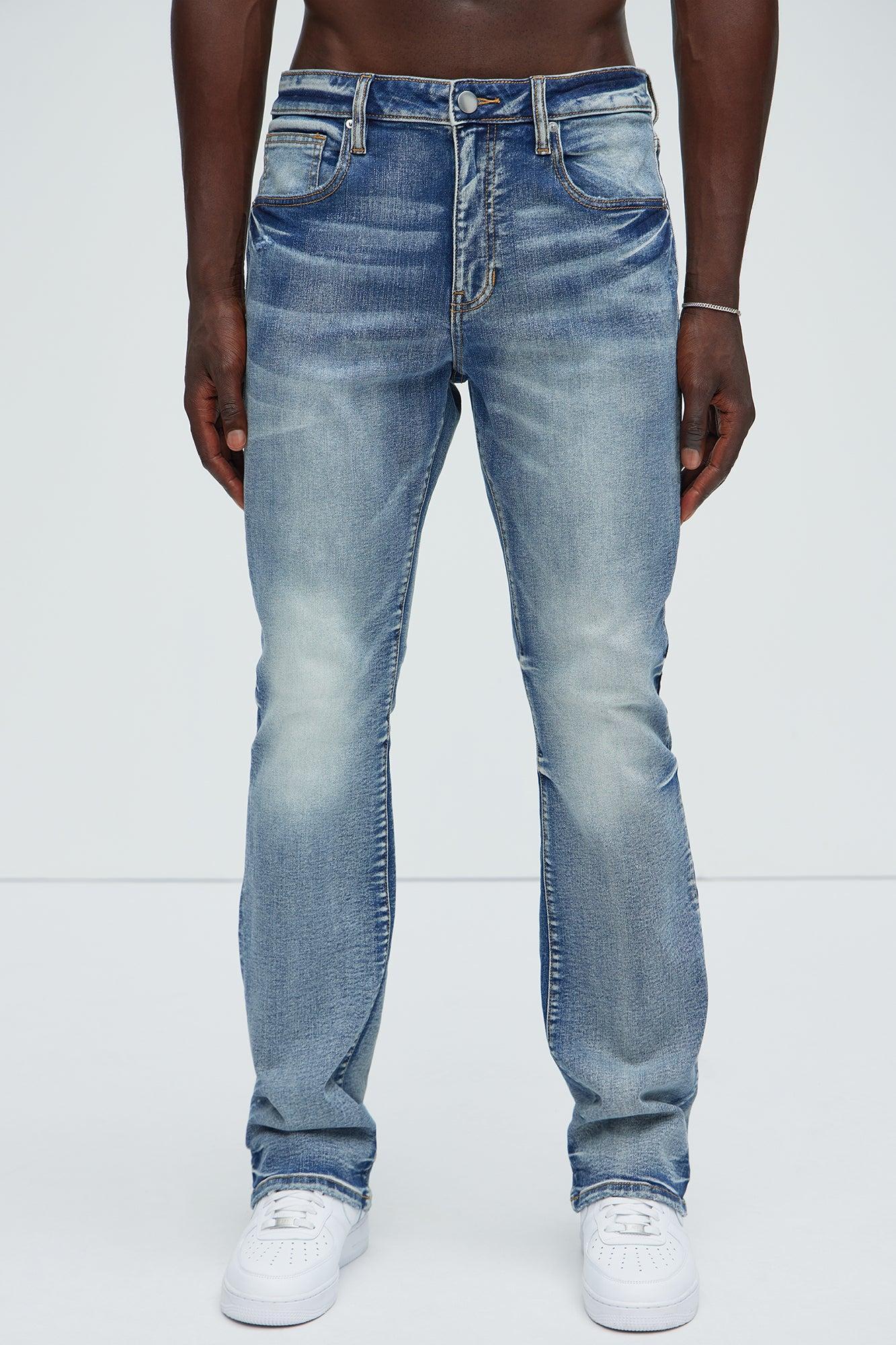 Gabriel Stacked Slim Flare Jeans - Light Blue Wash Product Image