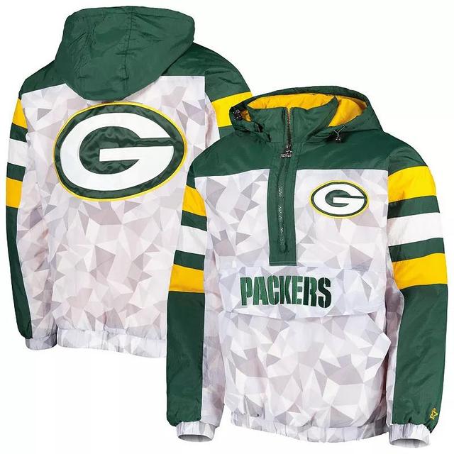 Mens Starter /Green Green Bay Packers Thursday Night Gridiron Raglan Half-Zip Hooded Jacket Product Image