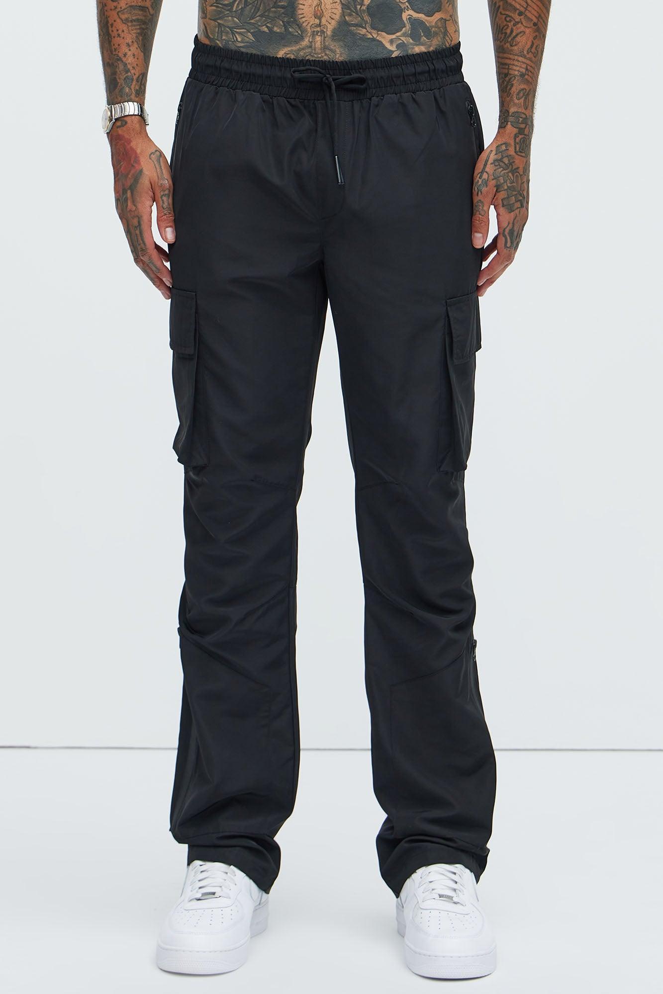 Take Me On Cargo Nylon Pants - Black Product Image