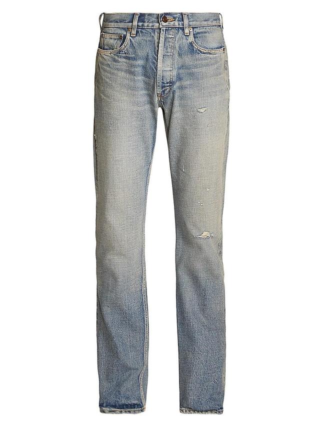 Mens Mid-waist Jeans In Melrose Blue Denim Product Image