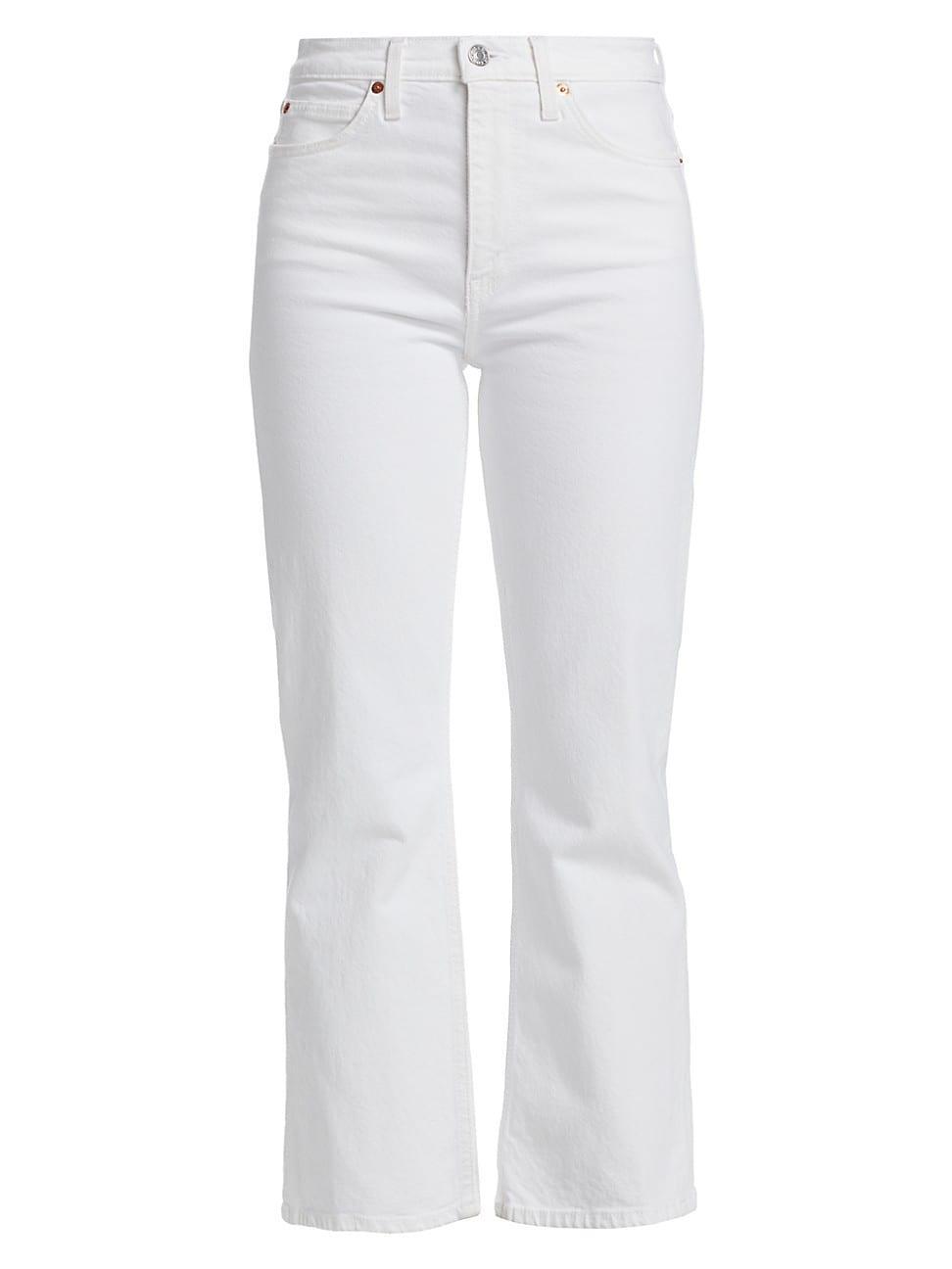 Womens 70s High-Rise Boot-Cut Crop Jeans Product Image