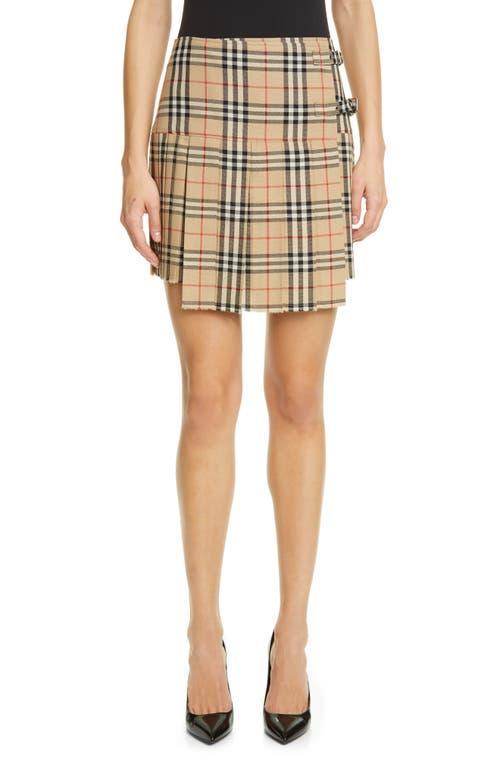 burberry Zoe Vintage Check Asymmetrical Wool Kilt Product Image