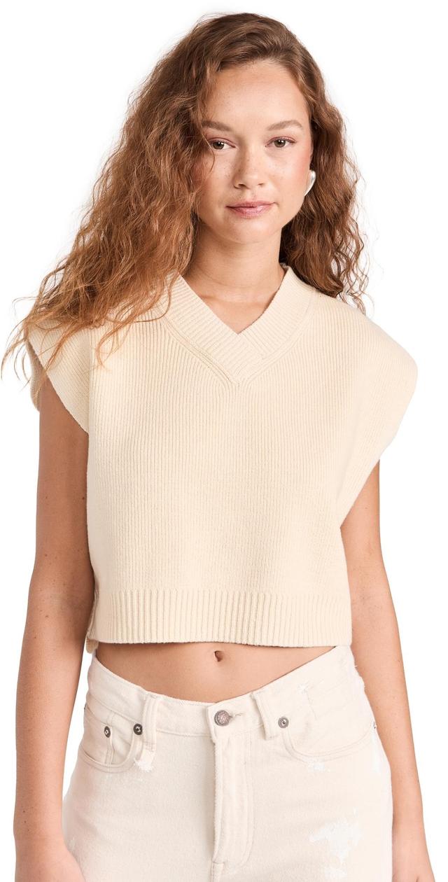 Free People Easy Street Vest (Cream) Women's Clothing Product Image