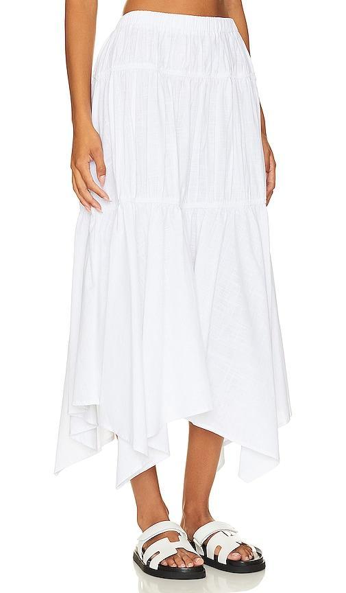 SNDYS Tahlia Maxi Skirt in White. Size L, S, XL, XS, XXL, XXS. Product Image