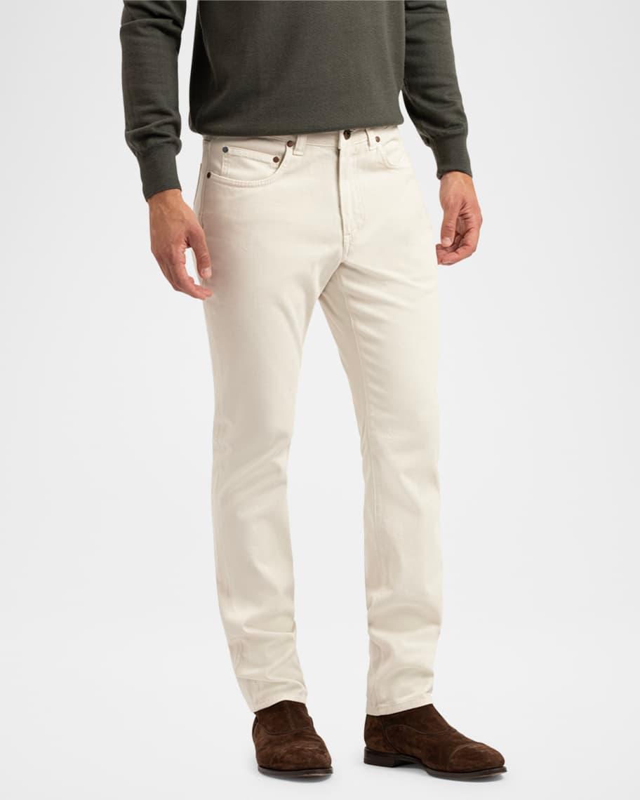 Men's Washed Cotton 5-Pocket Pants Product Image