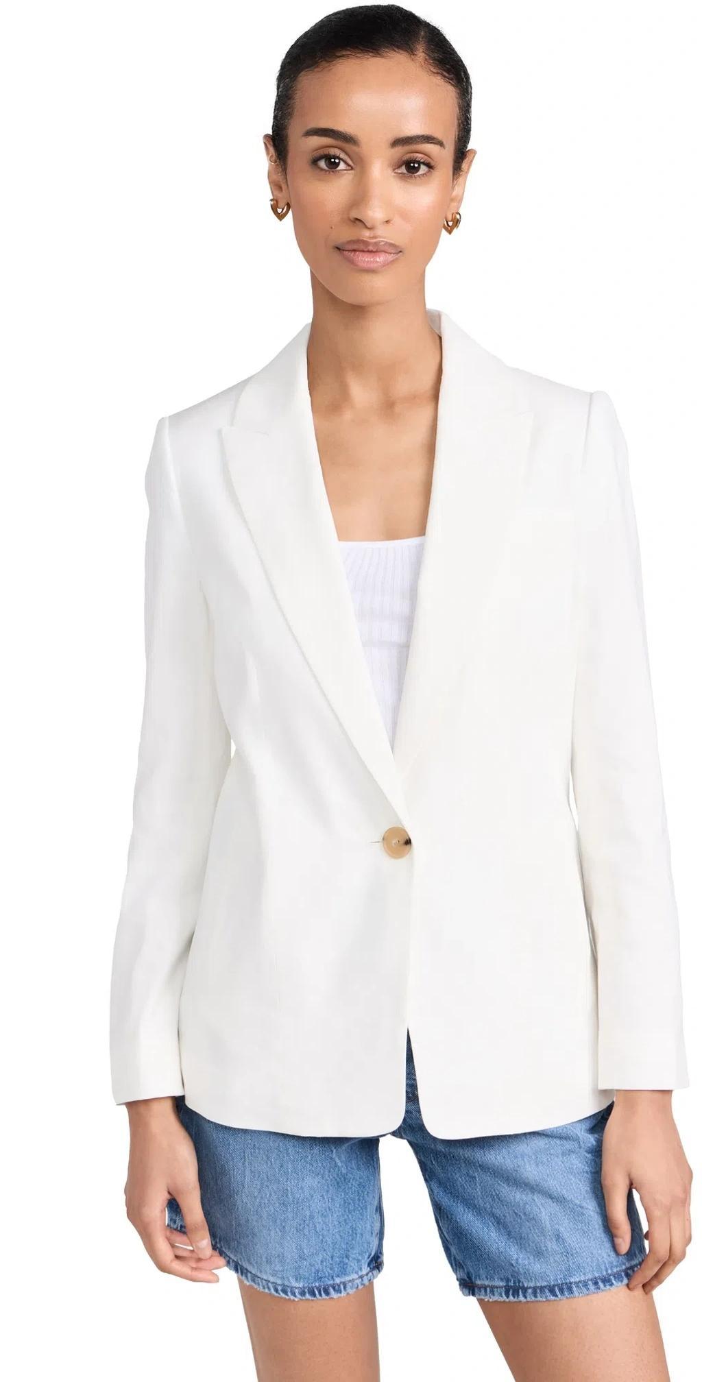 Single Breasted Blazer Off White Product Image