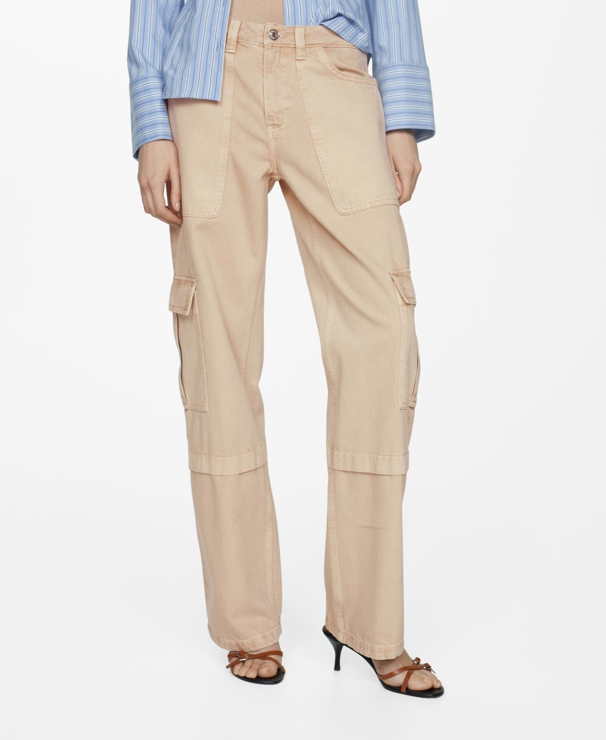 Mango Womens Pocket Cargo Jeans product image