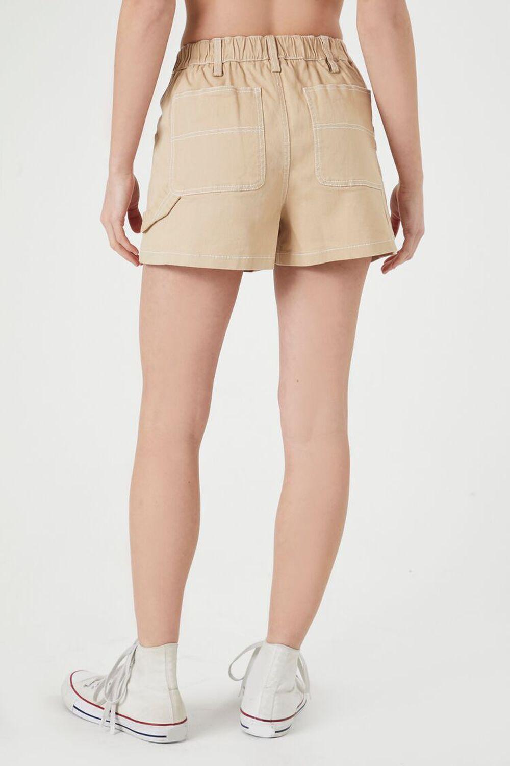 Twill High-Rise Shorts | Forever 21 Product Image