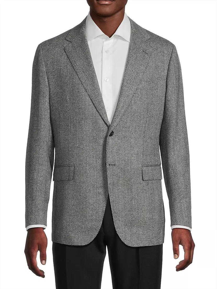 Herringbone Wool Sport Jacket Product Image