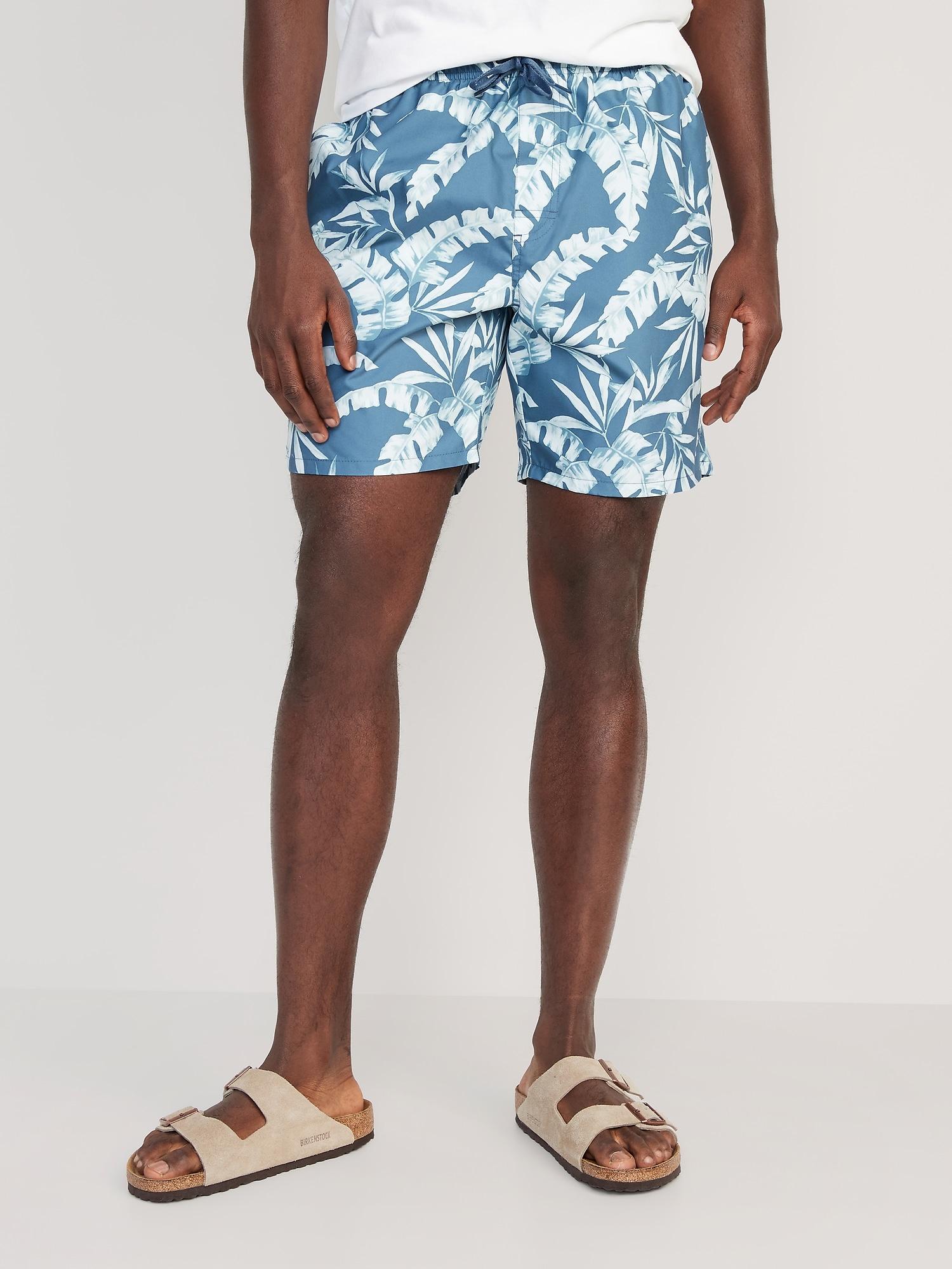 Printed Swim Trunks for Men --7-inch inseam Product Image