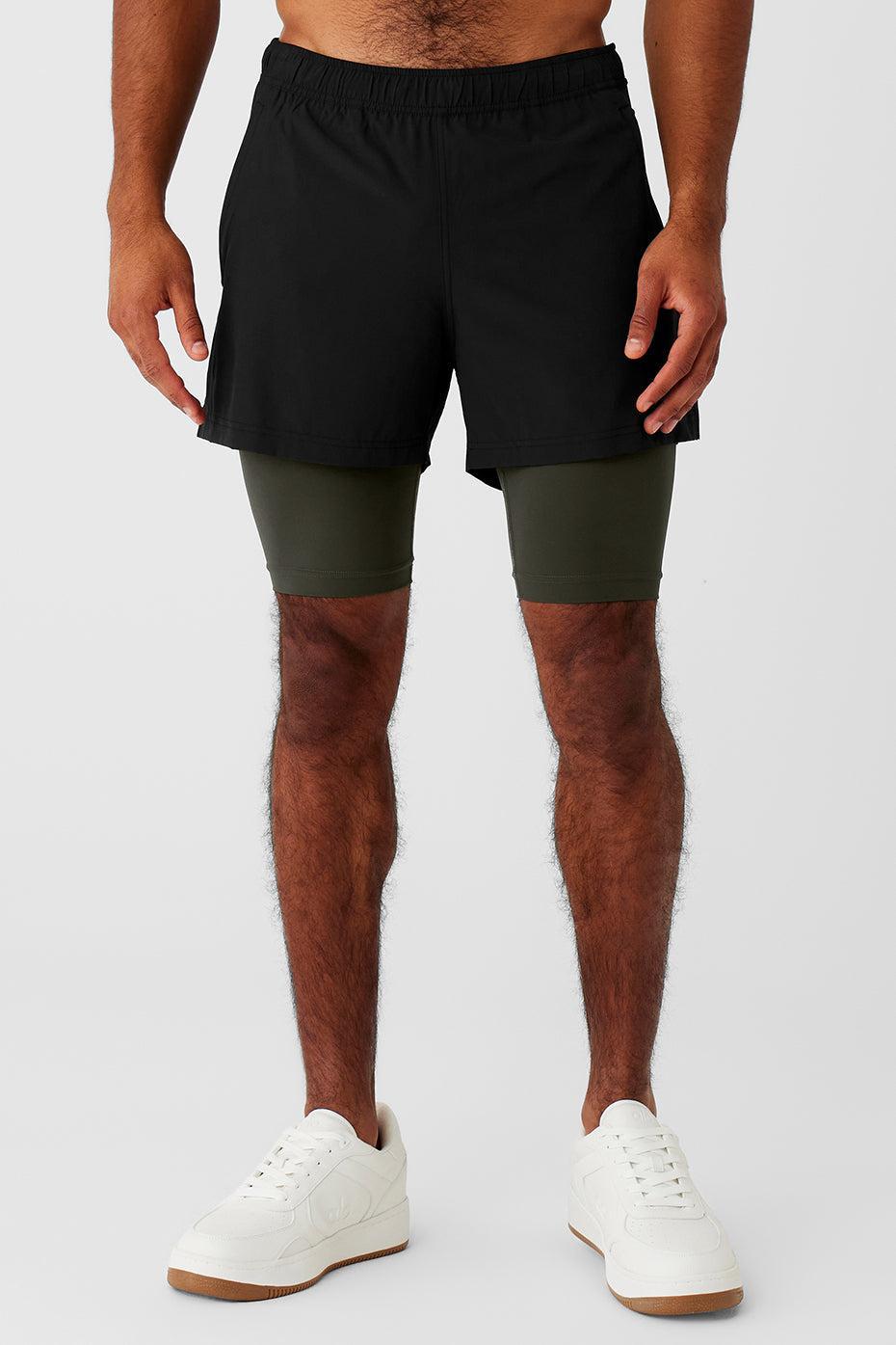 5" Revival 2-in-1 Short - Black/Stealth Green Male Product Image