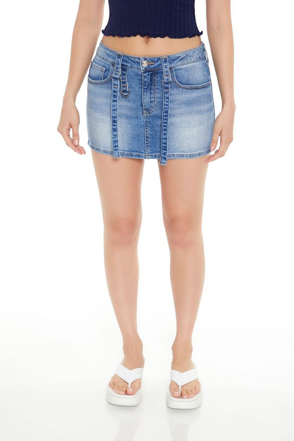 Utility Denim Straight Mini Skirt | Forever 21 Product Image