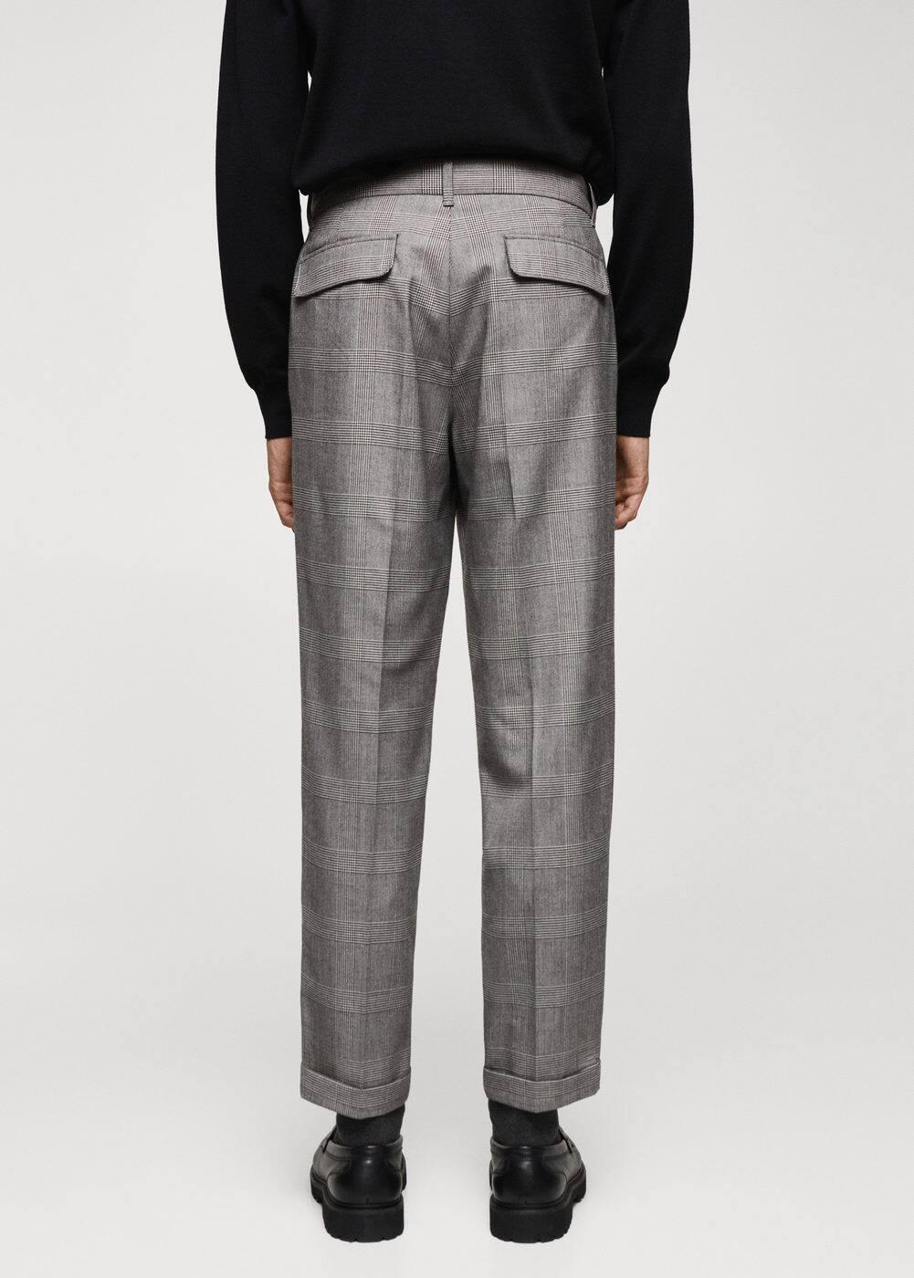 MANGO MAN - Check pleated pants greyMen Product Image