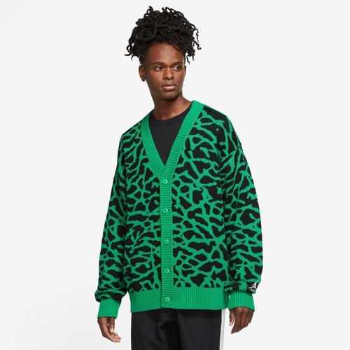 Jordan Mens Flight Heritage Cardigan - Green/Black Product Image