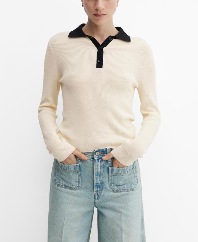 Women's Knitted Polo Neck Sweater Product Image