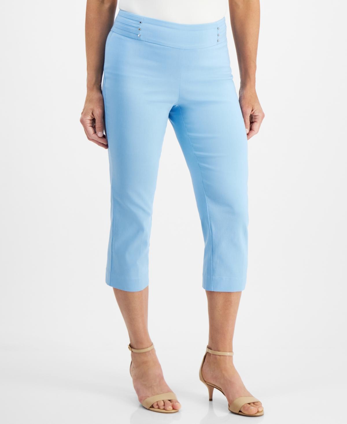 Jm Collection Petite Rivet-Detail Capri Pants, Created for Macys Product Image