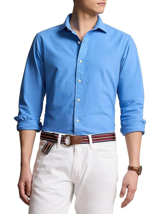 Mens Cotton Button-Front Shirt Product Image