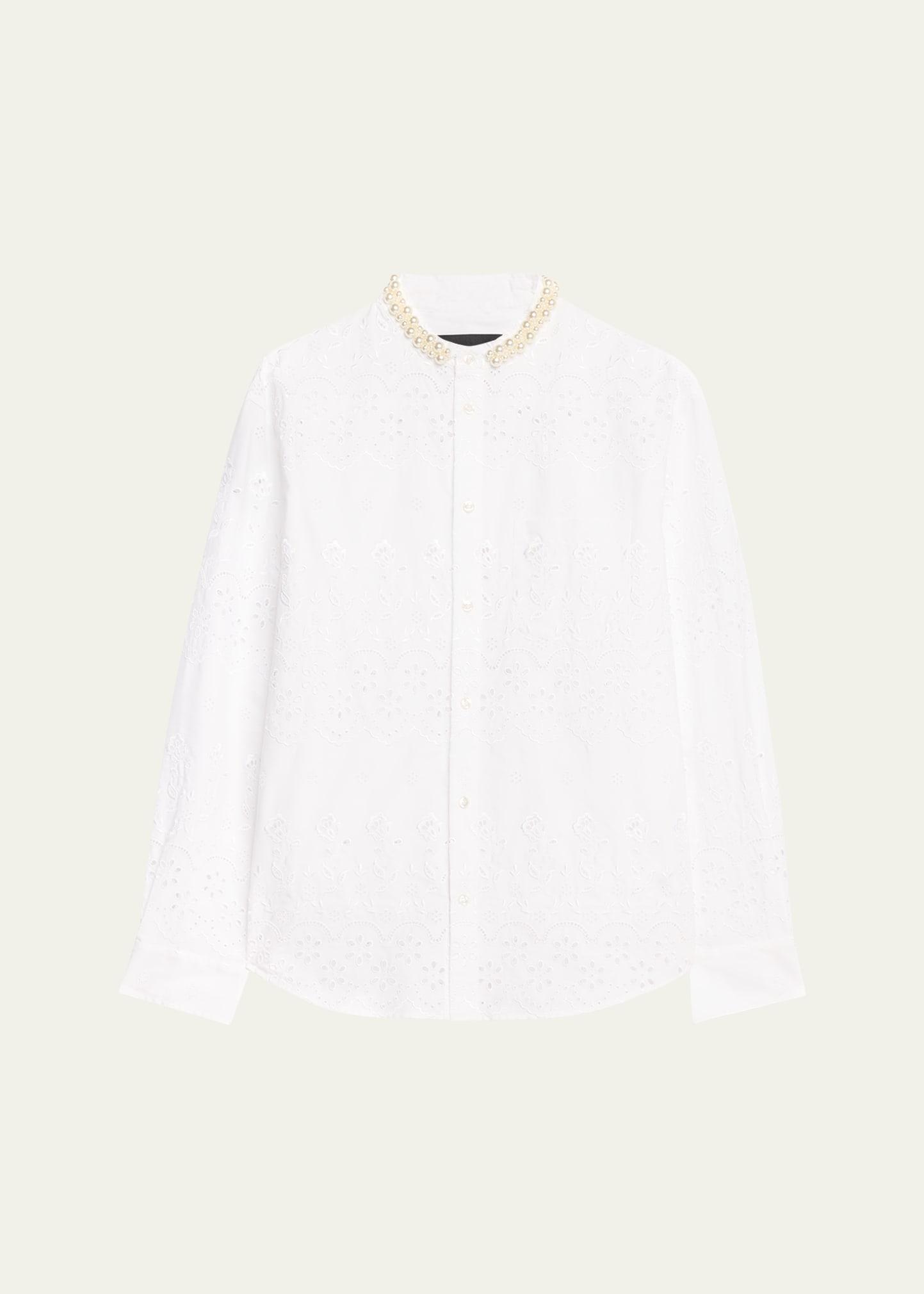 Mens Broderie Anglaise Beaded Shirt Product Image