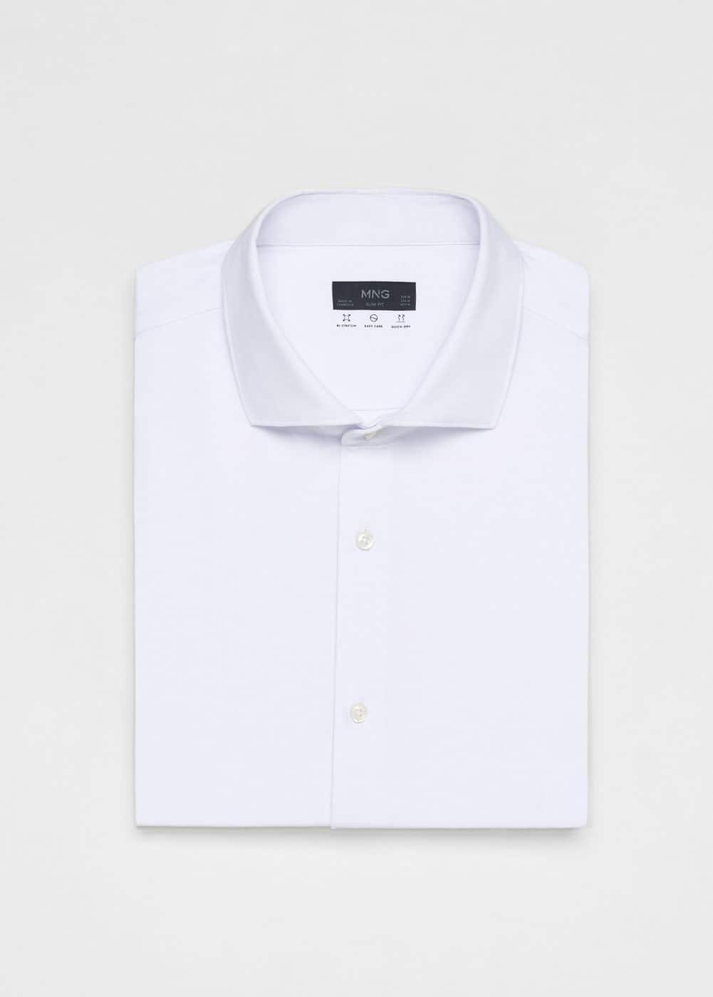 MANGO MAN - Slim fit cotton suit shirt whiteMen Product Image