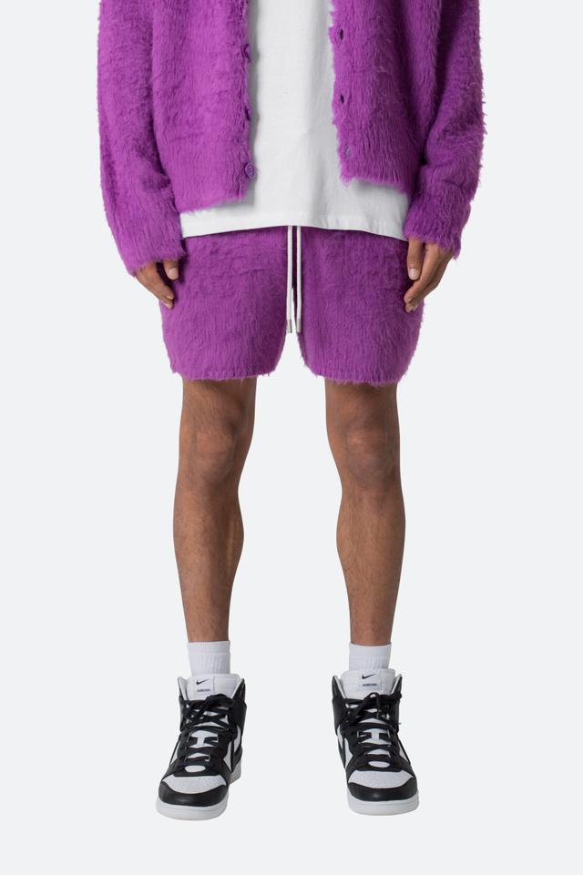 Fuzzy Sweatshorts - Purple Product Image