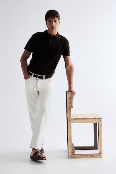 Slim-Fit Textured Polo Shirt Product Image