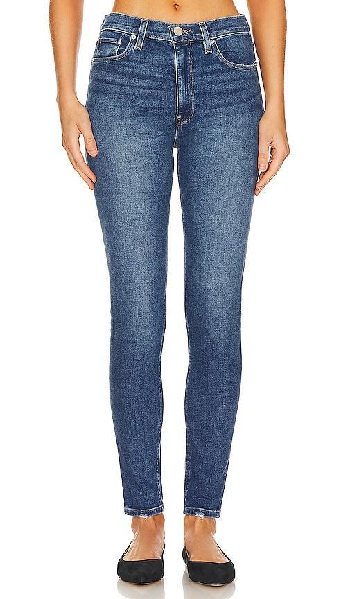 Hudson Jeans Barbara High Rise Super Skinny in Blue. - size 34 (also in 23, 24, 25, 26, 27, 28, 29, 30, 31, 32, 33) Product Image