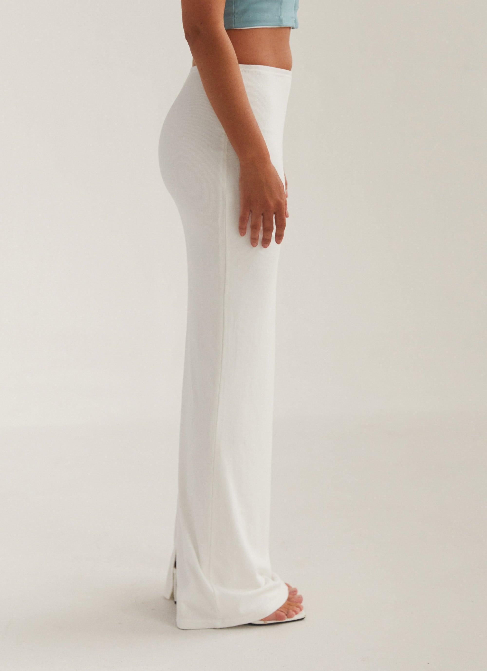 Creme de la Claye Rib Maxi Skirt - Porcelain Product Image