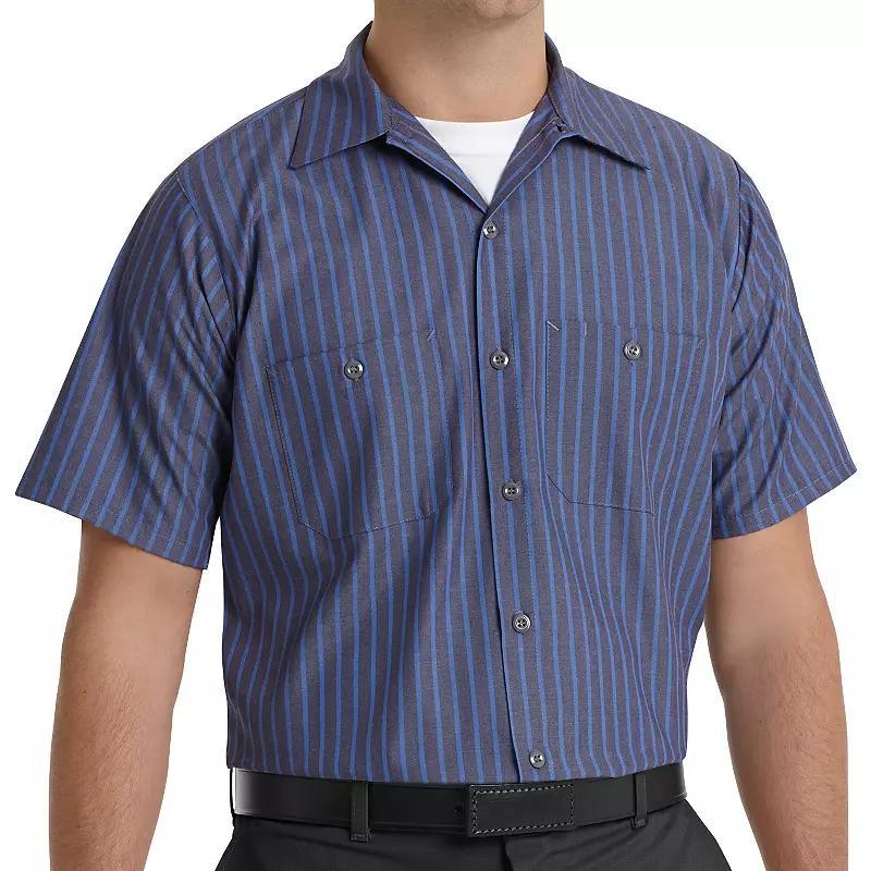 Mens Red Kap Classic-Fit Durastripe Striped Button-Down Work Shirt Product Image