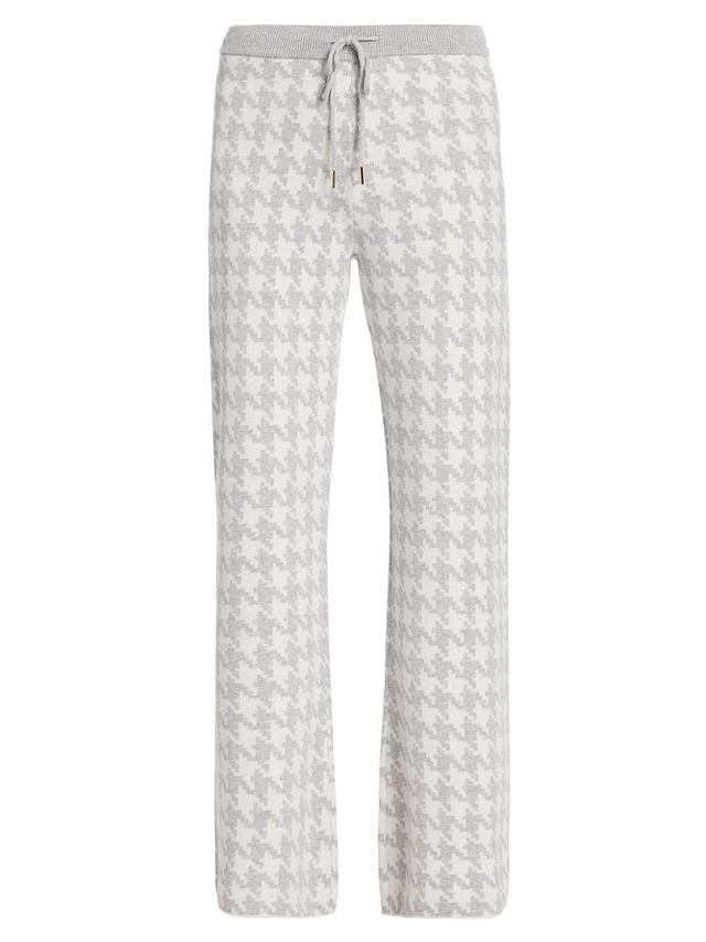 Womens Houndstooth Drawstring Pants Product Image