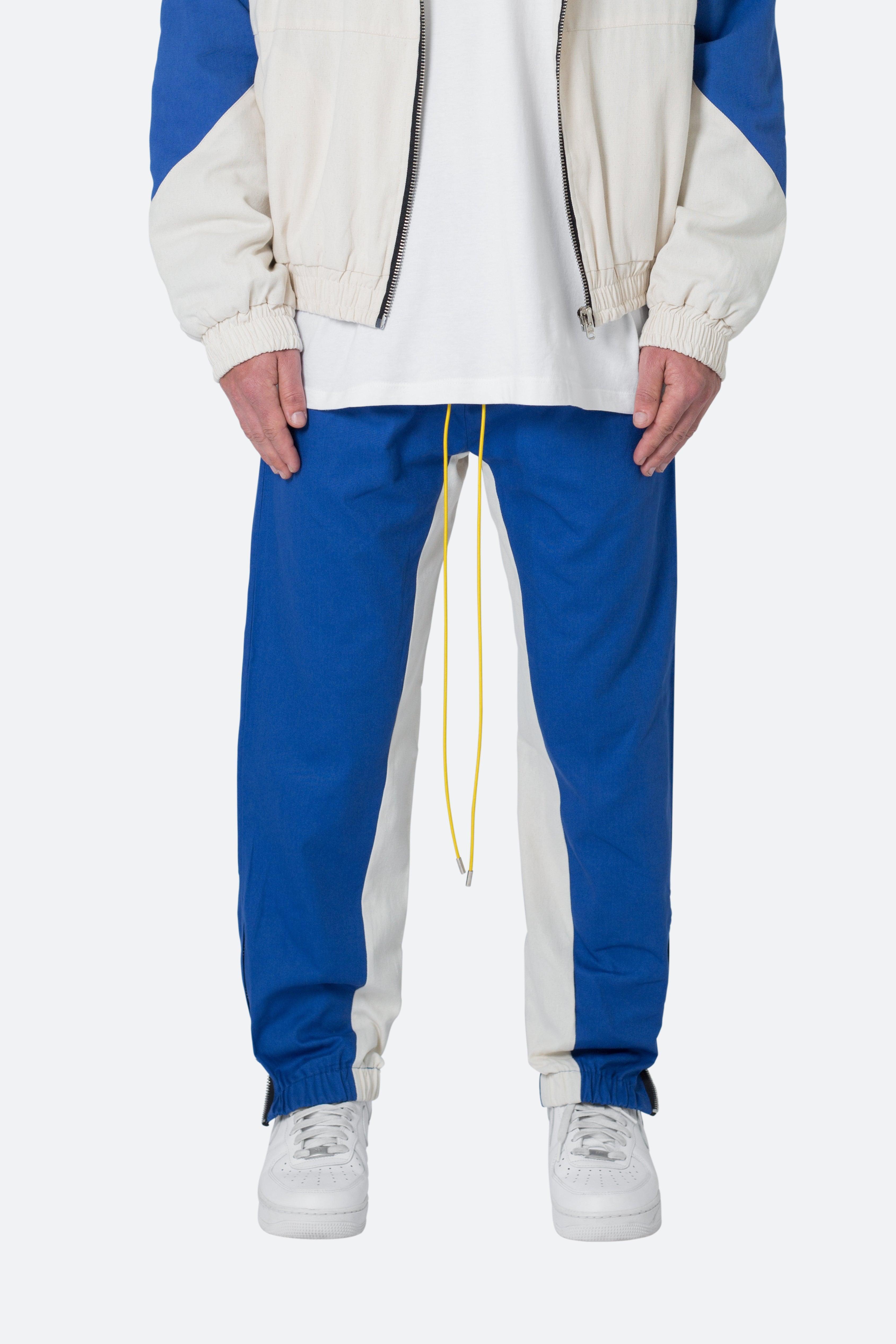 Twill Racing Pants - Blue/Natural Product Image