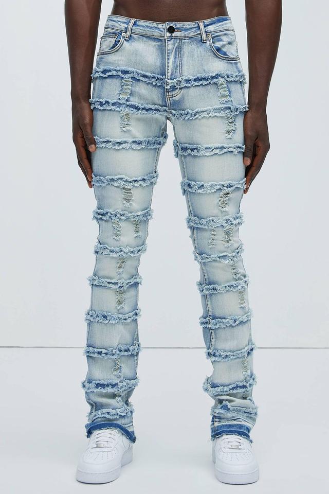 More Than You Frayed Slim Flare Jeans - Light Wash Product Image