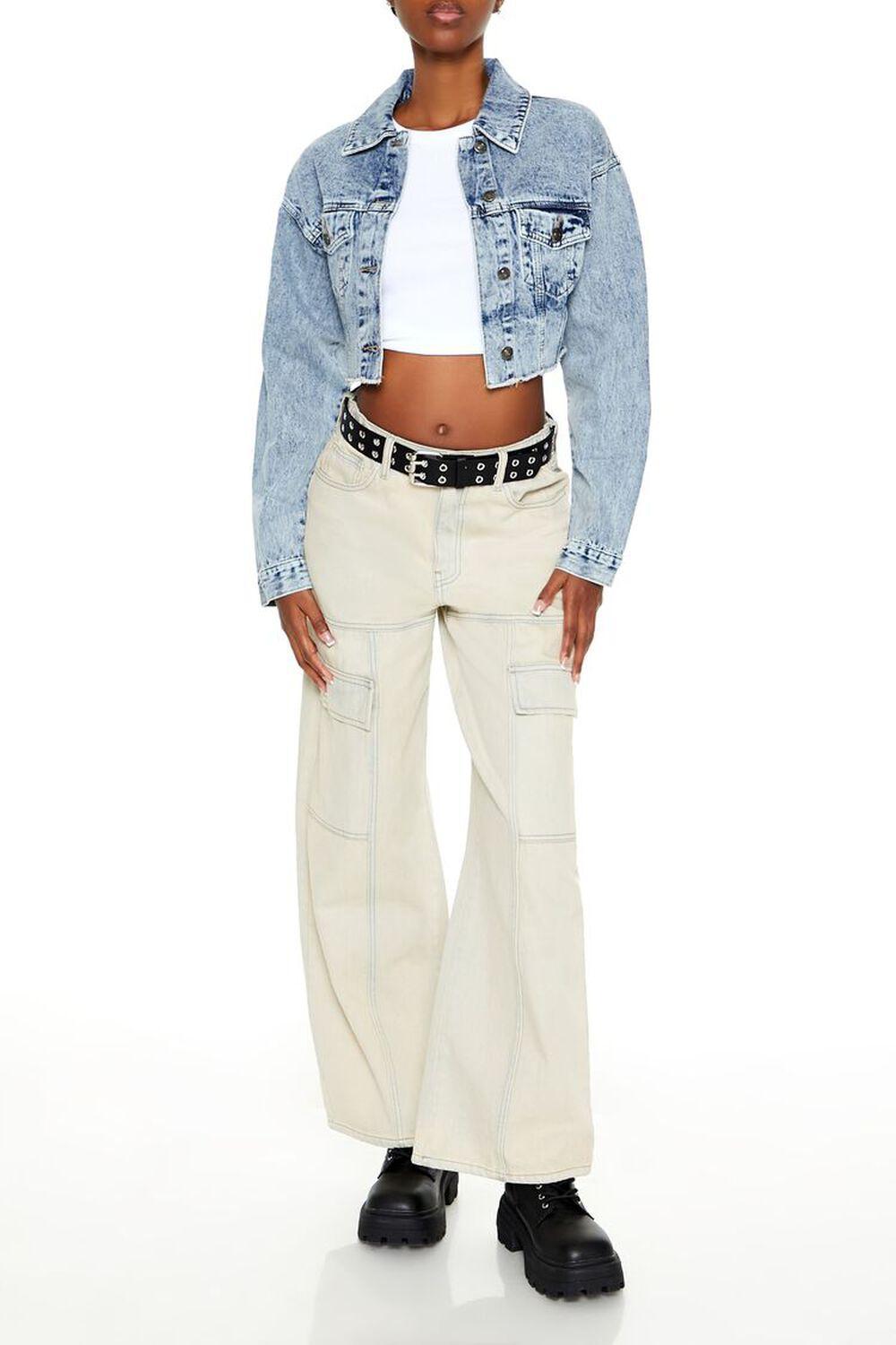 Heart Acid Wash Denim Jacket | Forever 21 Product Image