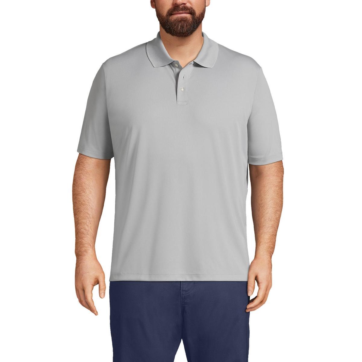 Lands End Mens Short Sleeve Solid Active Polo Shirt Product Image