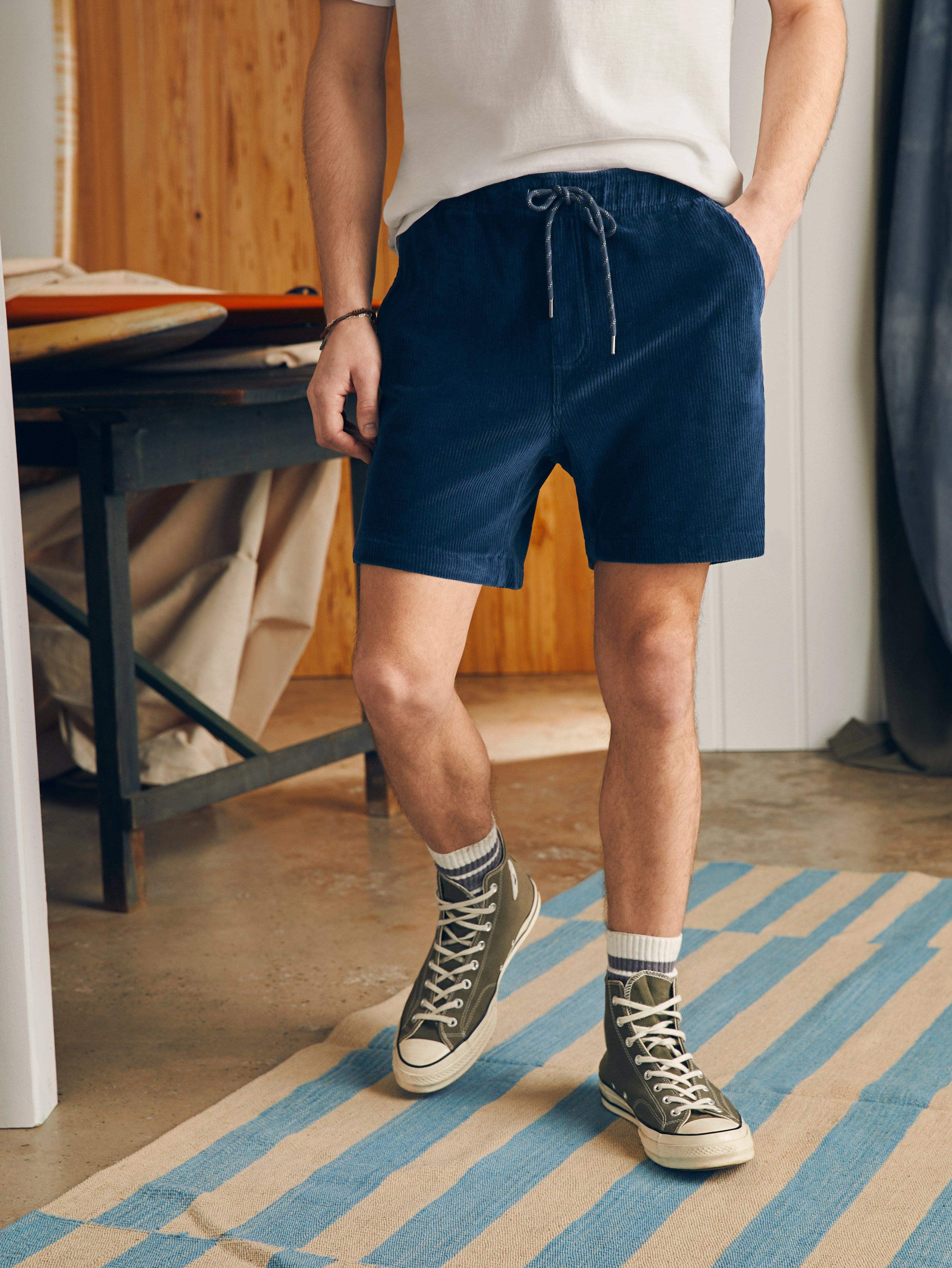 Essential Italian Knit Cord Short (6" Inseam) - Spring Navy Male Product Image