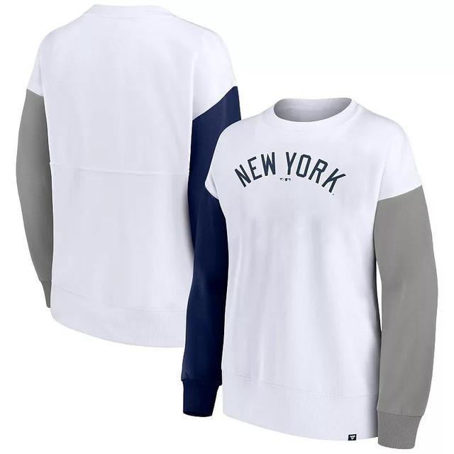 Fanatics Womens White New York Yankees Series Pullover Sweatshirt - White Product Image