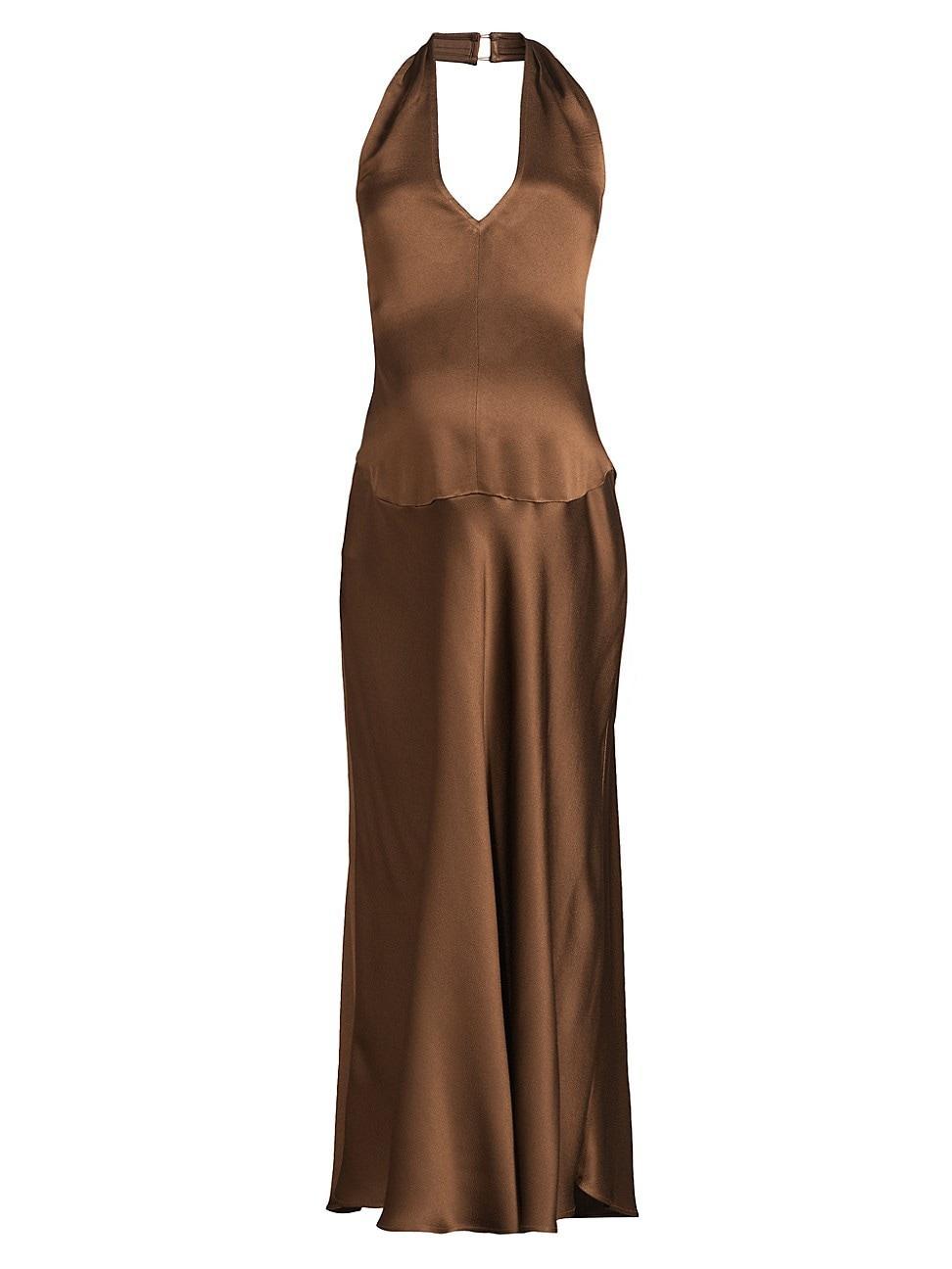 Womens The Giselle Satin Halter Dress Product Image