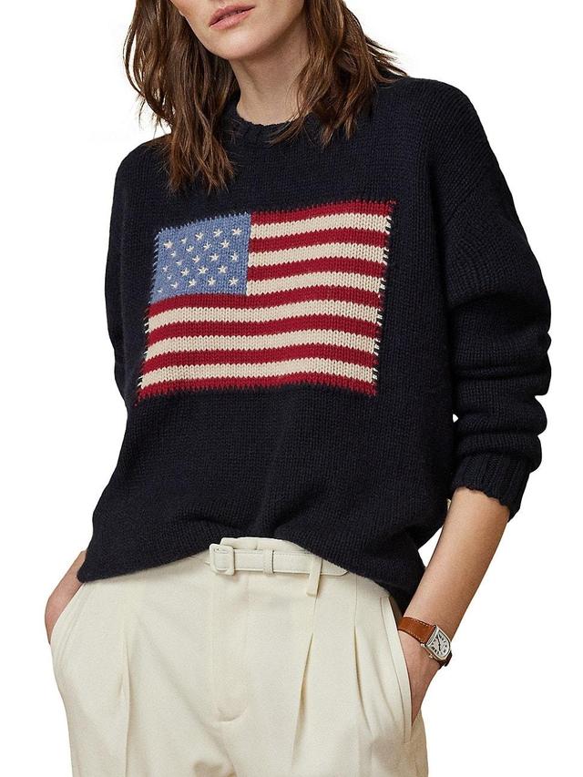 Womens Iconic Style Flag Cashmere Sweater Product Image