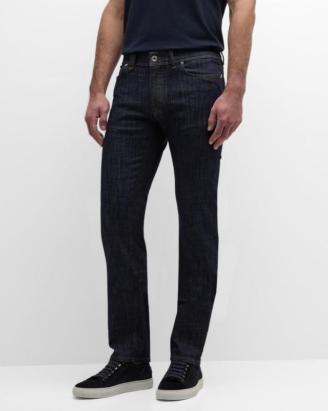 Mens Straight-Fit Dark Wash Jeans Product Image