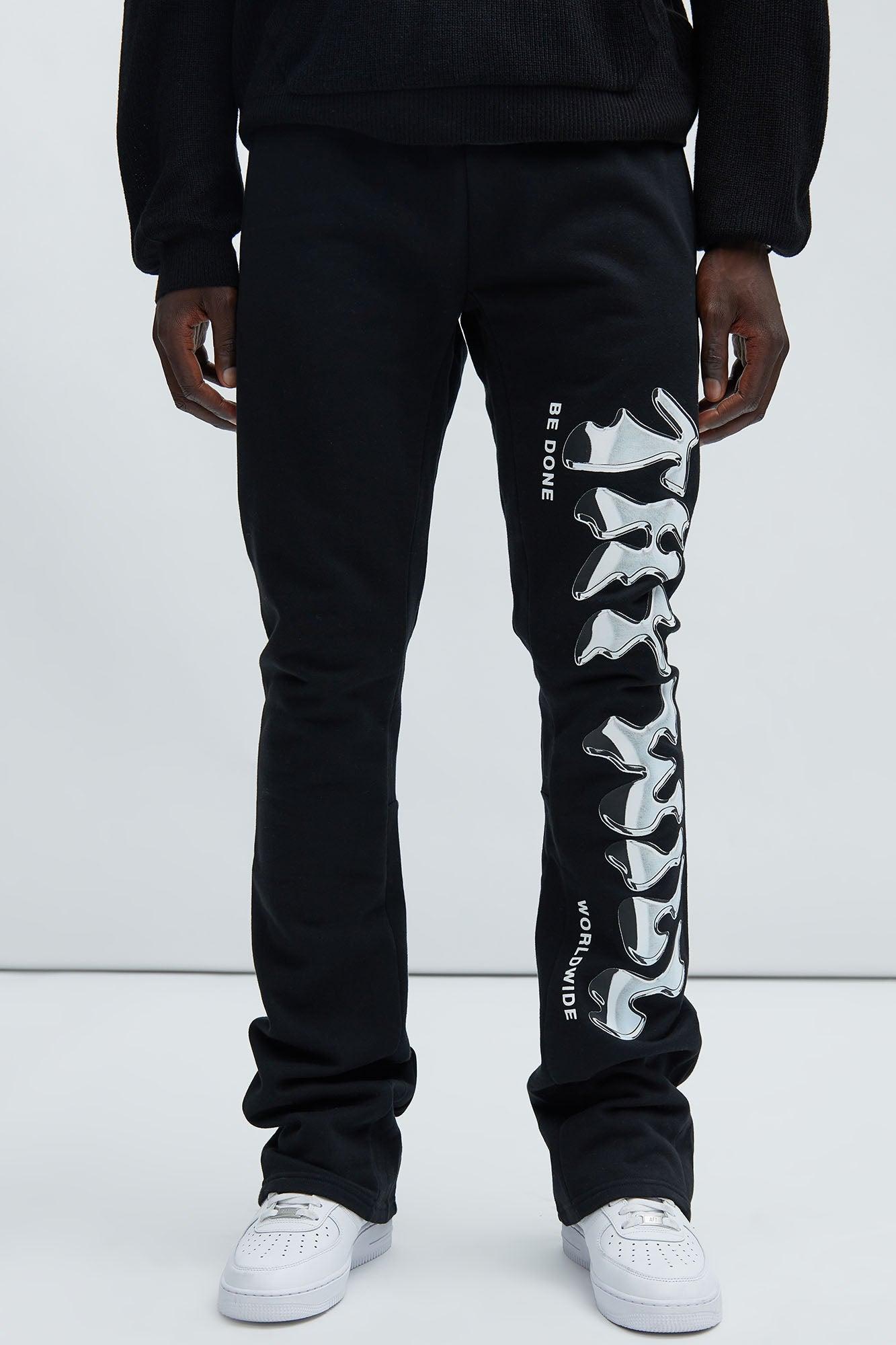 Thy Will Chrome Flare Sweatpant - Black Product Image