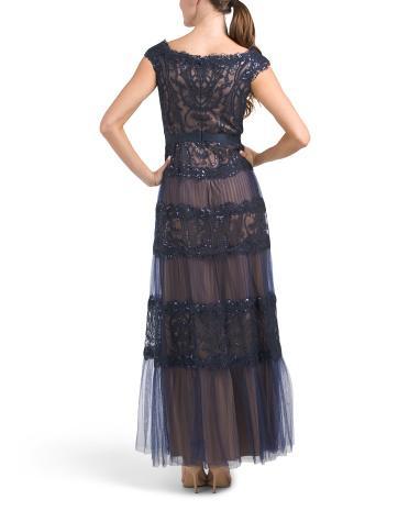 Zaira Tiered Tulle Gown for Women Product Image