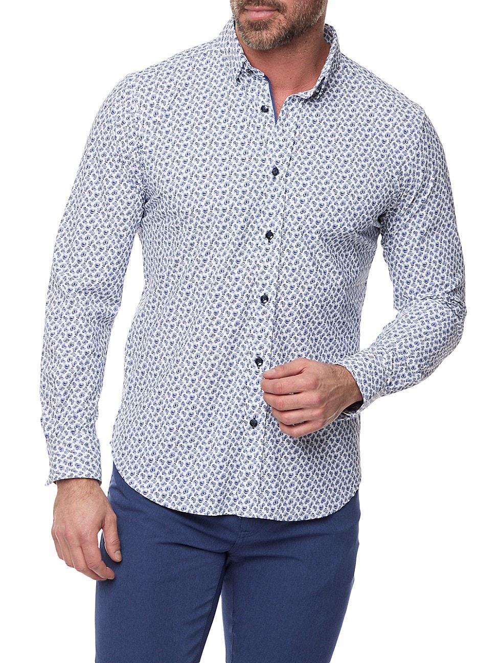 Men's Harlan Micro-Paisley Sport Shirt Product Image