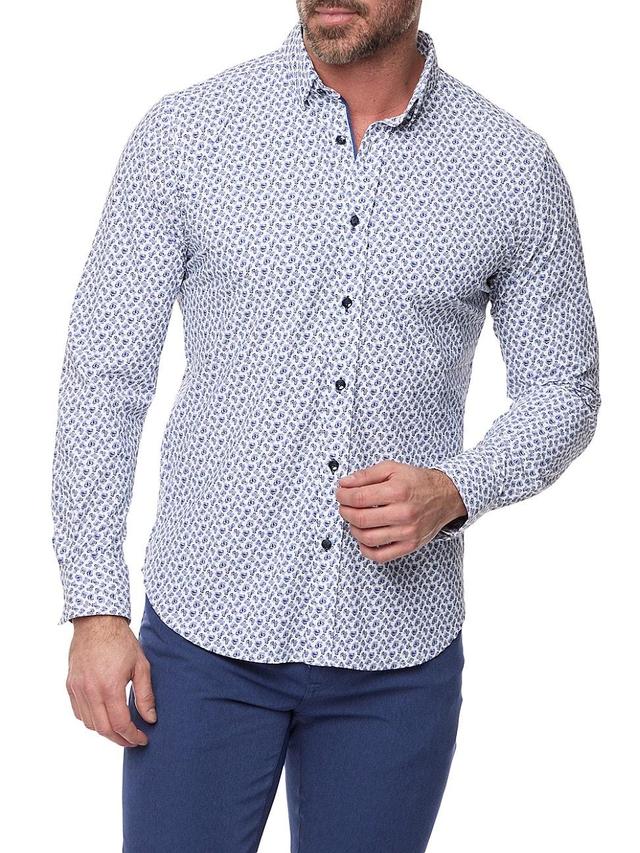 Mens Harlan Abstract Button-Front Shirt Product Image