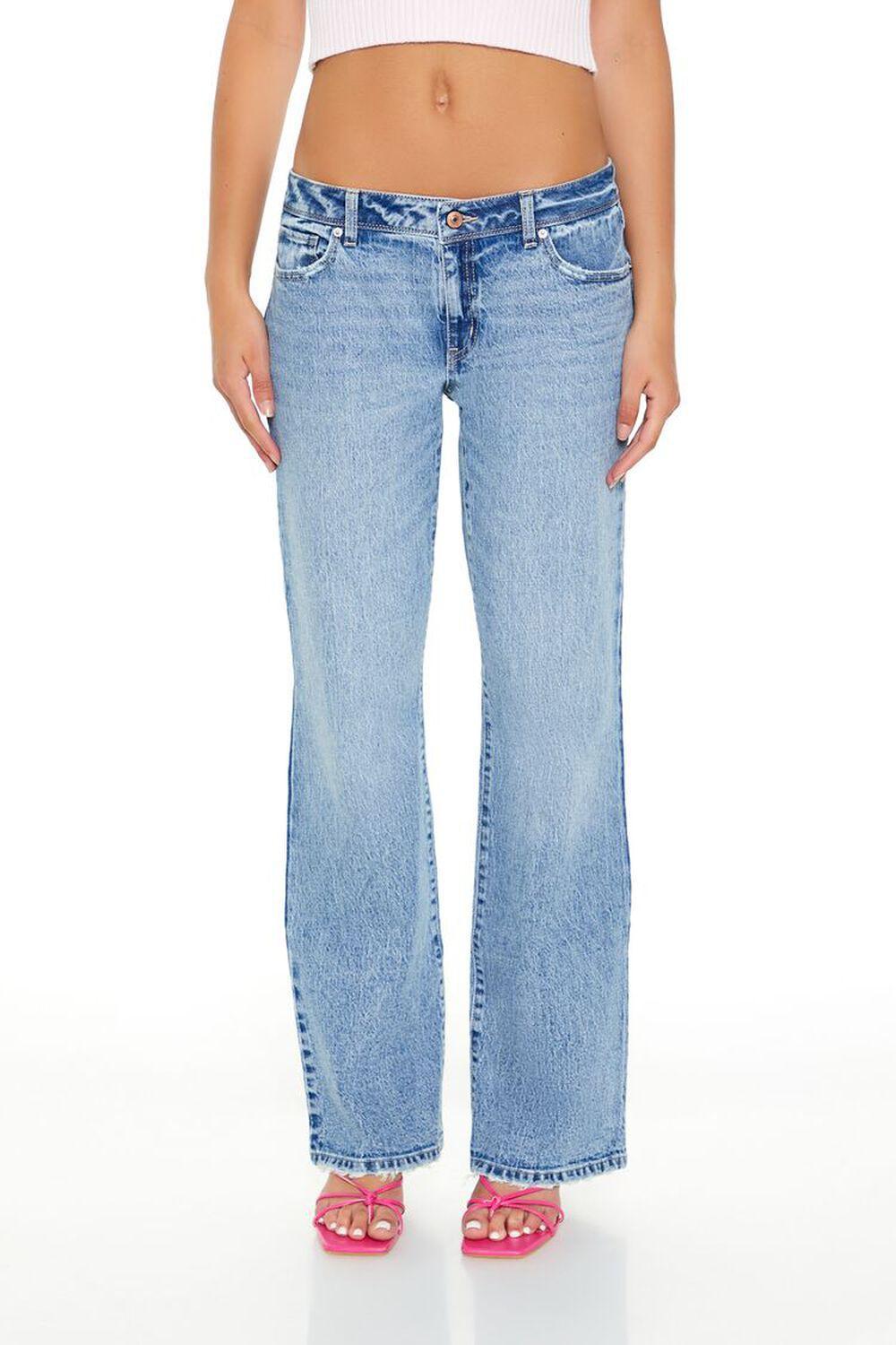 Frayed Low-Rise Bootcut Jeans | Forever 21 Product Image