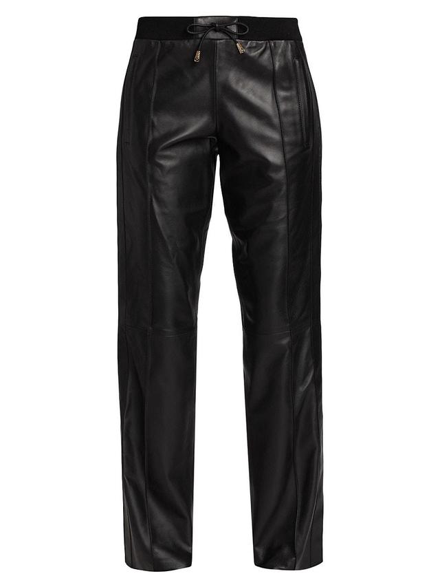 Womens Leather Track Pants Product Image