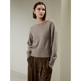 Braided Collar Wool and Cashmere Blend Sweatshirt Product Image