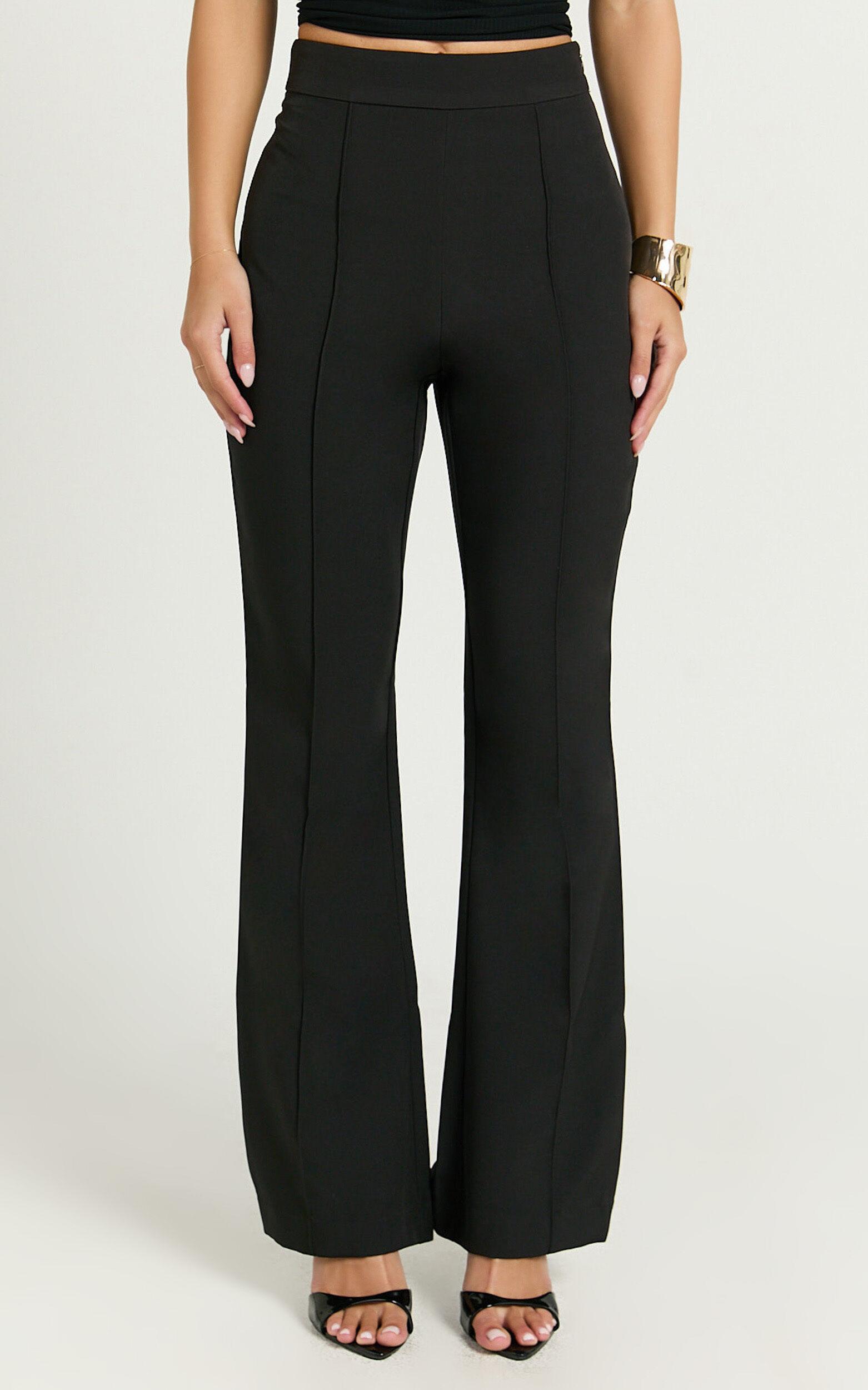 Roschel Pants - High Waisted Flared Pants in Black Product Image