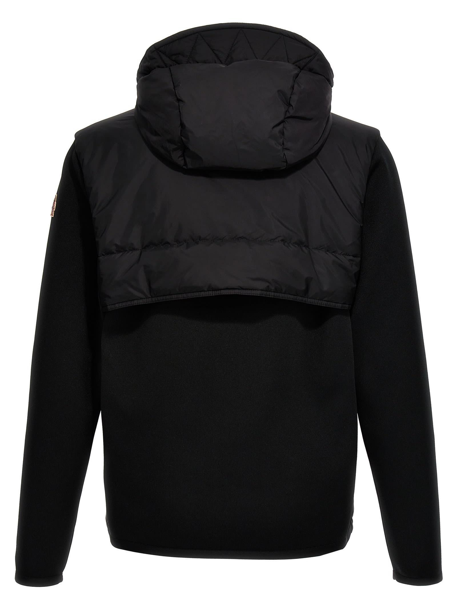 Grenoble Logo Patch Hooded Cardigan In Black Product Image