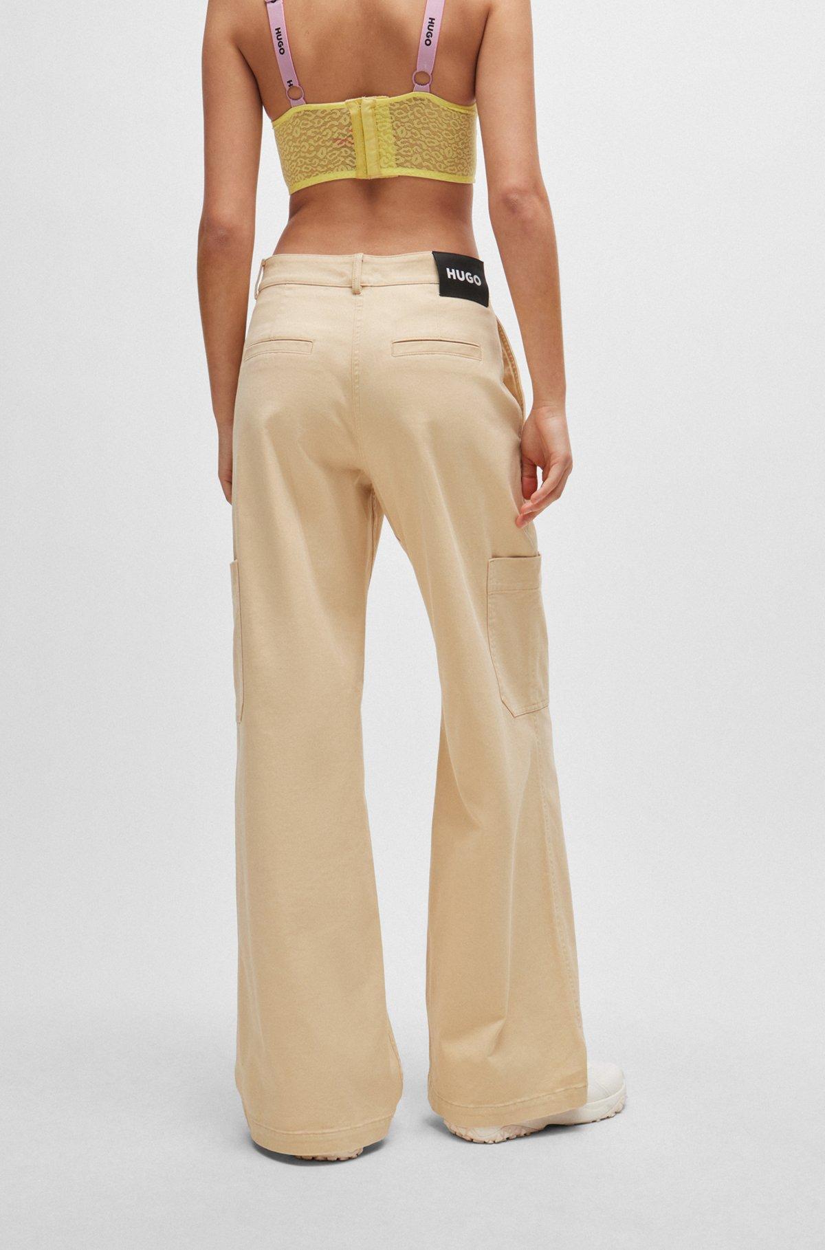 Regular-fit cargo trousers in stretch cotton Product Image